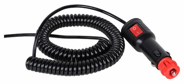 Cavo spiralato con spina accendisigari on/off 3,5m - Ama
