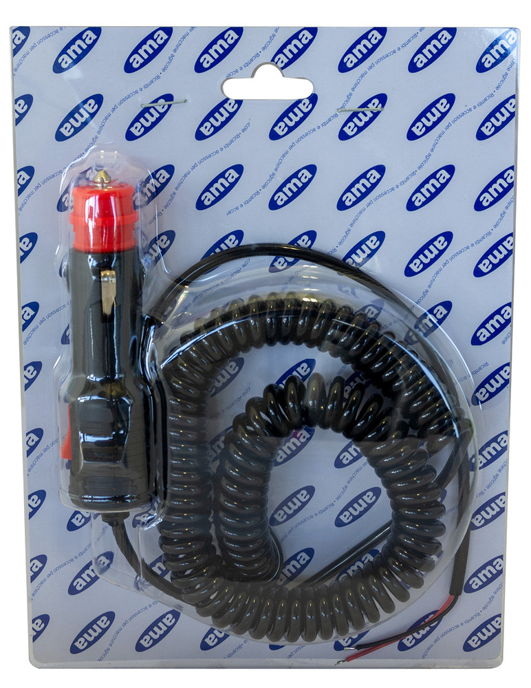 Cavo spiralato con spina accendisigari on/off 3,5m - Ama