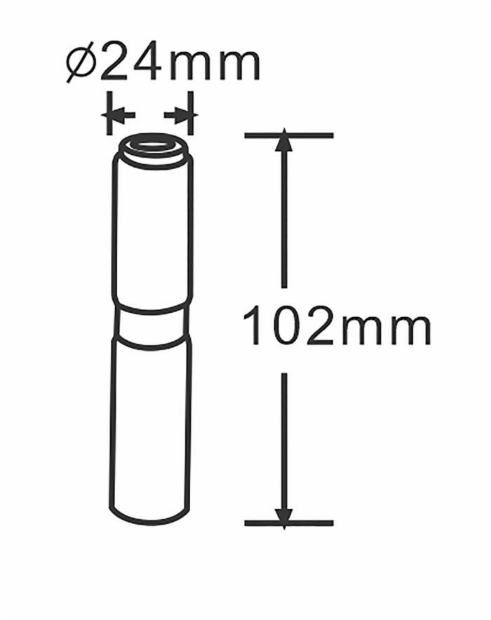 Piantone per lampeggiante da saldare - Ama