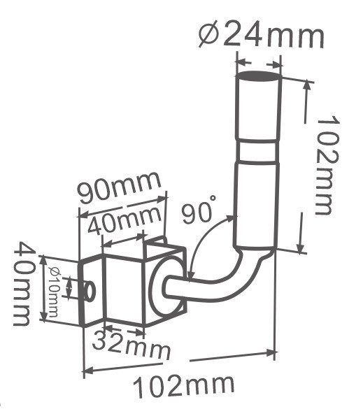 Piantone per lampeggiante inclinabile 180° - Ama