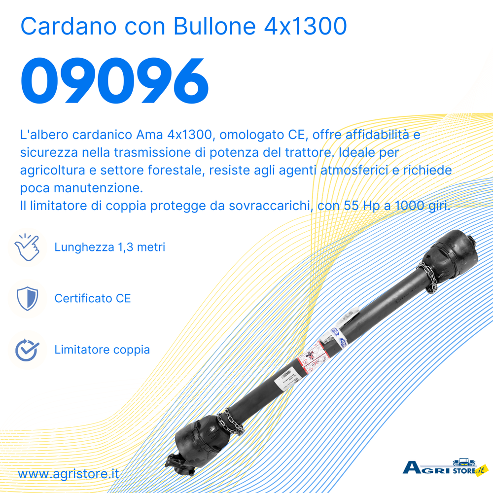 Cardano con bullone di trancio 4x1300 - Ama Cardan