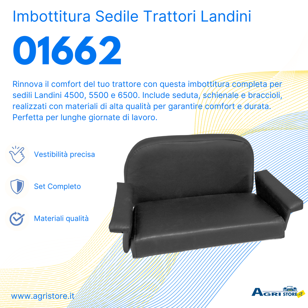 Imbottitura per sedili adattabile a trattori Landini 4500, 5500 e 6500 - Seat Industries