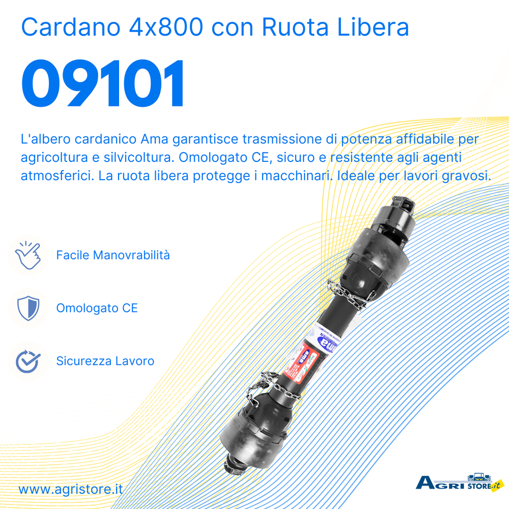 Cardano con ruota libera 4x800 - Ama Cardan