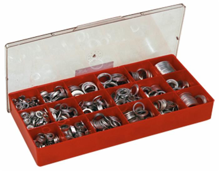 Assortimento rondelle in alluminio da 1575 pezzi - Ama Refluid