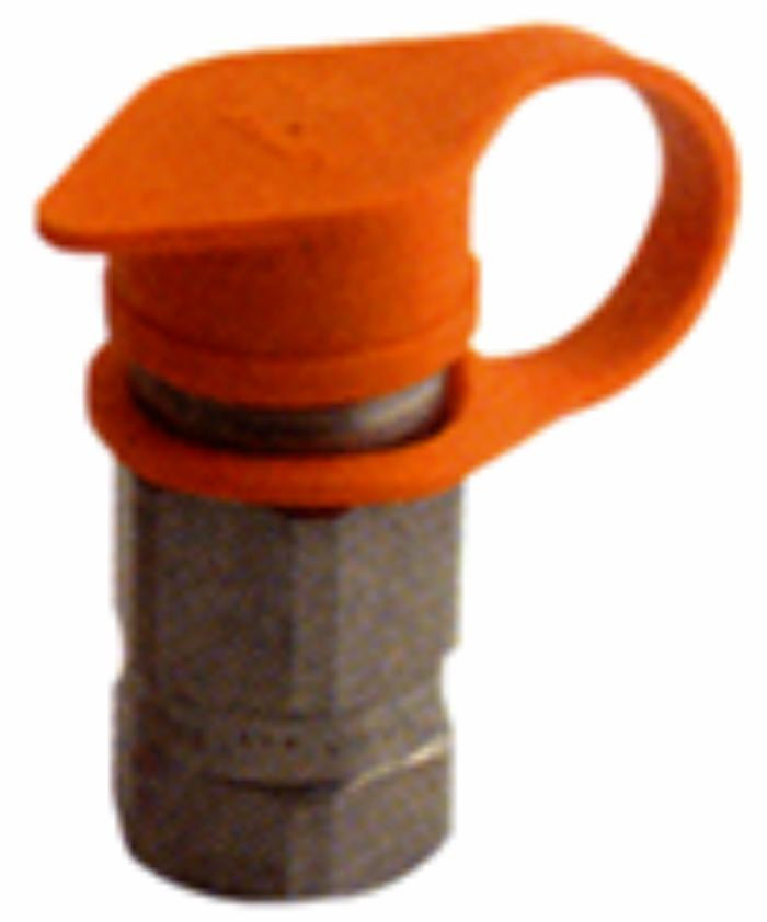 Tappo parapolvere Faster di colore rosso per innesti rapidi faccia piana maschio da M1/4" - Faster