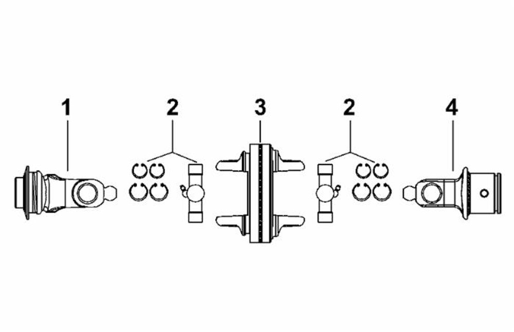 Forcella omocinetica categoria 6 per tubo esterno 32x76 - 94x27 - Ama Cardan