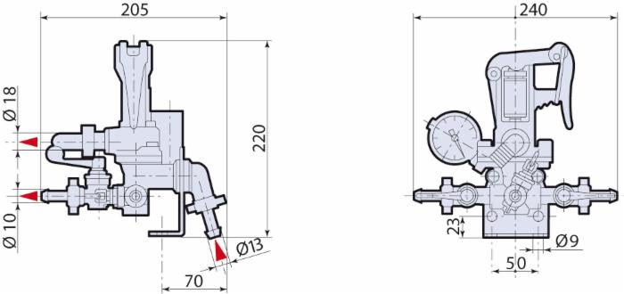 Gruppo completo con manometro GI 40 - Ama