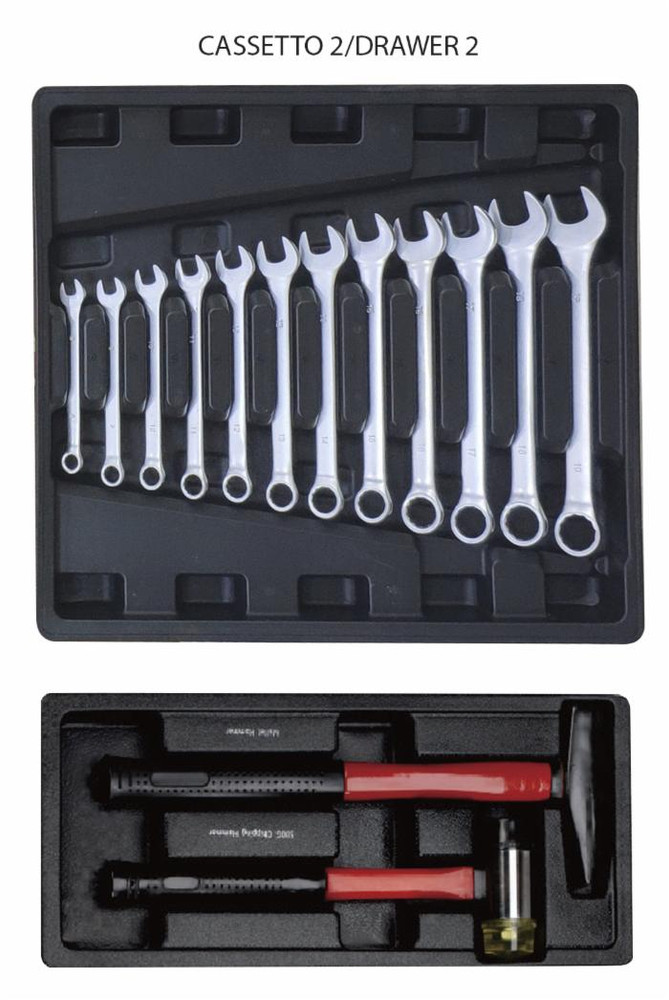 Carrello porta attrezzi professionale da officina Ama 7 cassetti 250 attrezzi assortiti - Ama