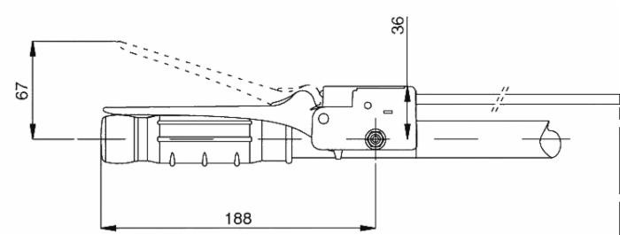 Leva arresto motore per benzina con Ø tubo 22mm - Ama