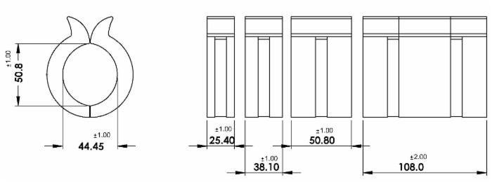 Riduttore di corsa per cilindri spessore 1"1/2 per stelo cilindri Ø 45 /50mm - Ama