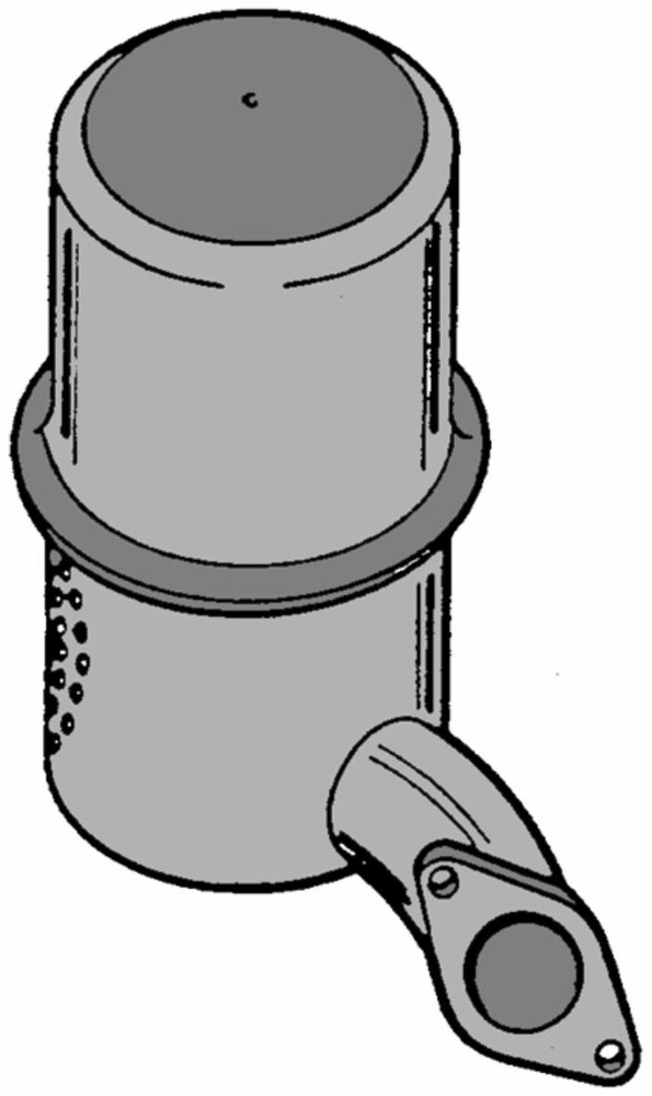 Marmitta adattabile al riferimento originale Lombardini 5460-349 e 5460-522 - Ama