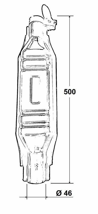 Silenziatore corto con parapioggia CNH 580710 - Ama