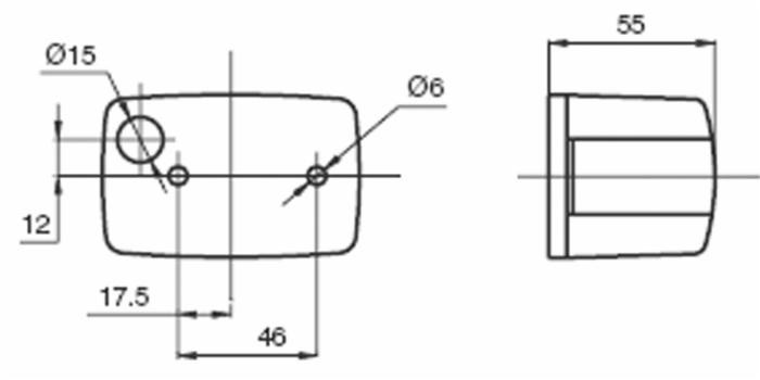 Fanale freccia omologato anterolaterale destra 85x54mm - Ama