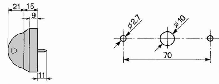 Fanale ingombro dx-sx adattabile a  Cobo 02266000 - Cobo