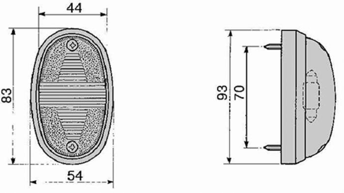 Fanale ingombro dx-sx adattabile a  Cobo 02266000 - Cobo