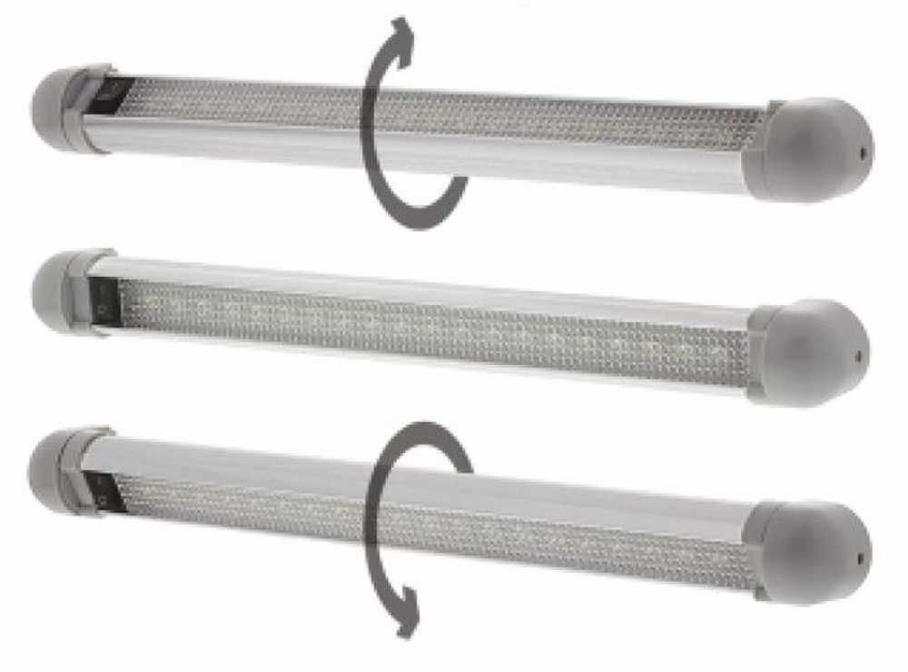 Plafoniera a LED 12-24V per cabina trattore 343x33mm direzionabile - Ama