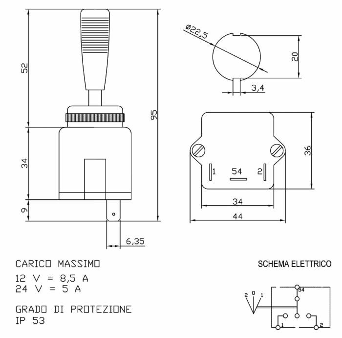 Deviatore frecce 12-24V senza lampeggio - Cobo