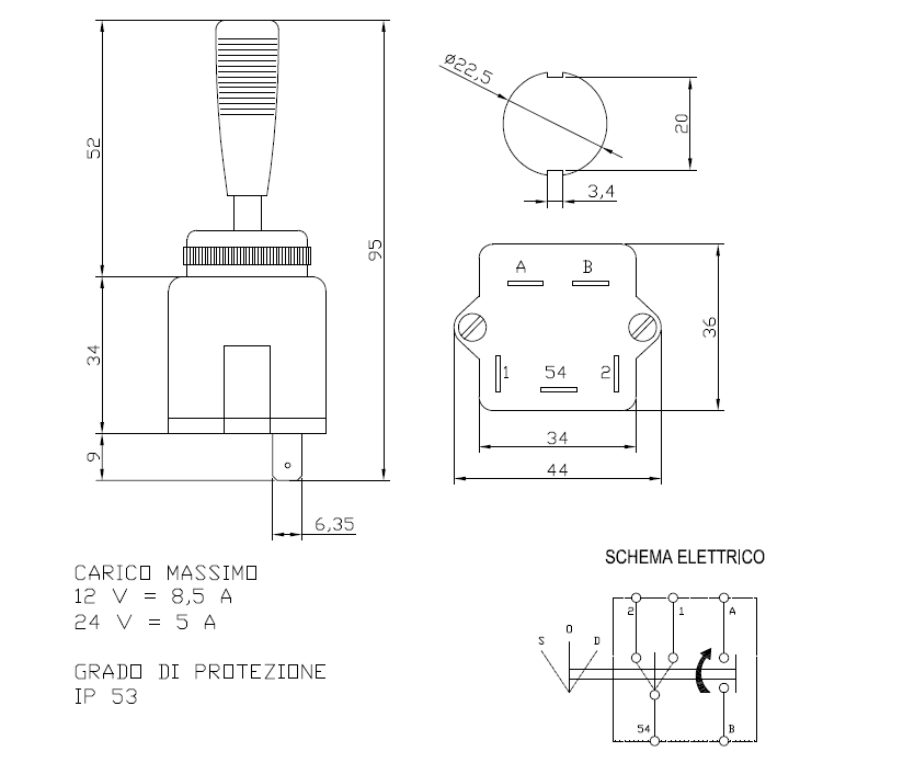 Deviatore frecce 12-24V con lampeggio Cobo - Cobo