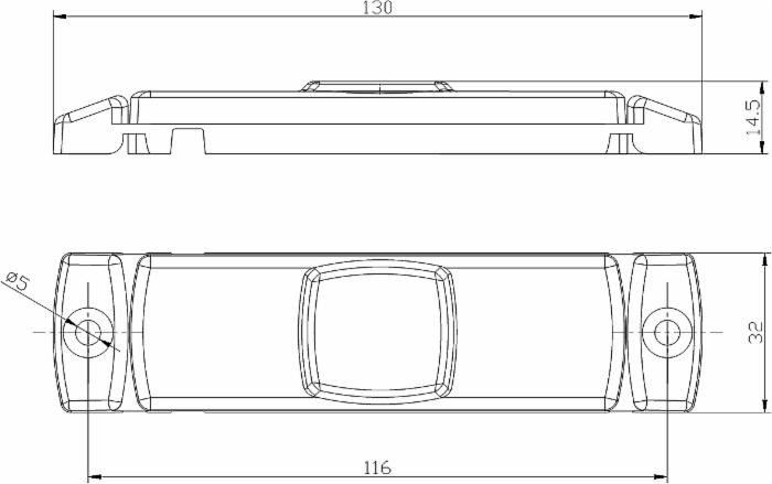 Fanale di ingombro a LED rosso 12-36V - Ama