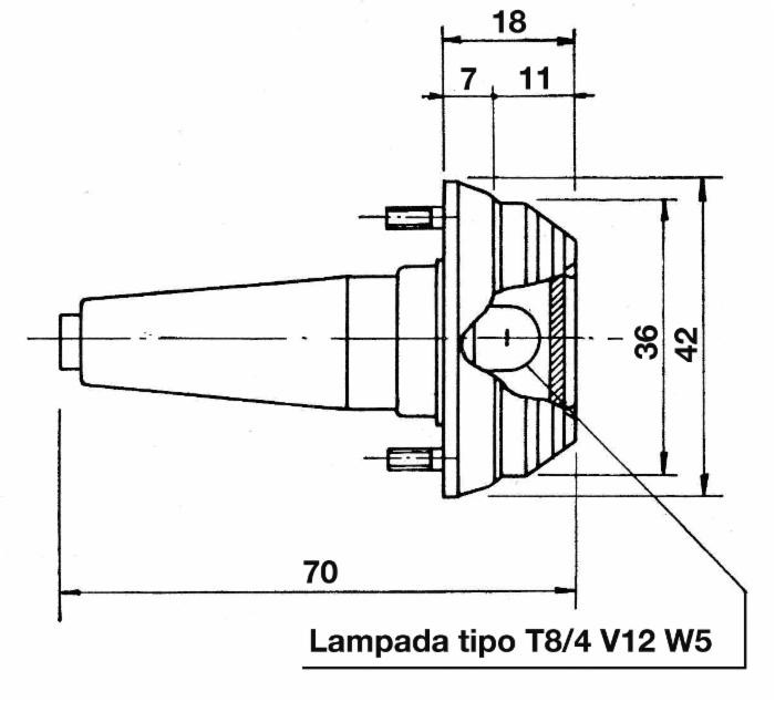 Fanale freccia arancione 42x70mm - Ama