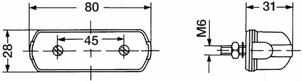 Fanale targa euro 80x28mm - Hella