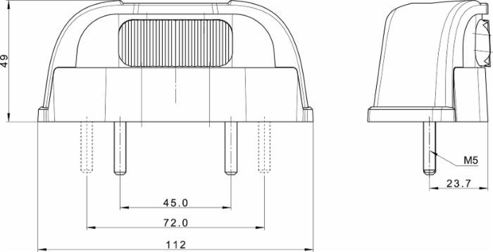 Fanale targa LED 12-24V 520x120mm - Ama