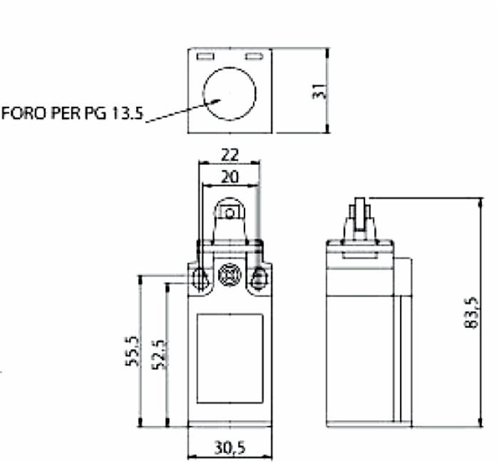 Interruttore di posizione a pistoncino con rotella - Ama