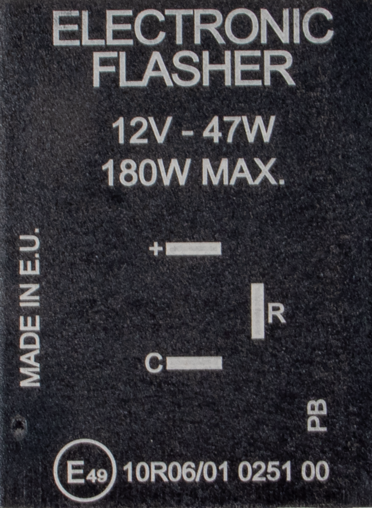 Intermittenza con 3 poli 12V 90 flash/minuto - Ama