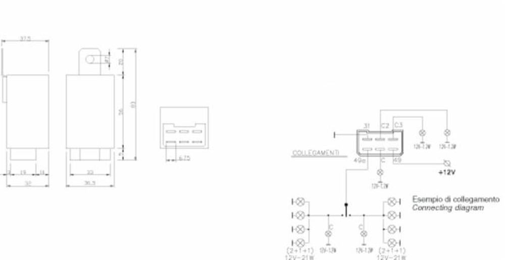 Intermittenza 6 poli 12V - Ama