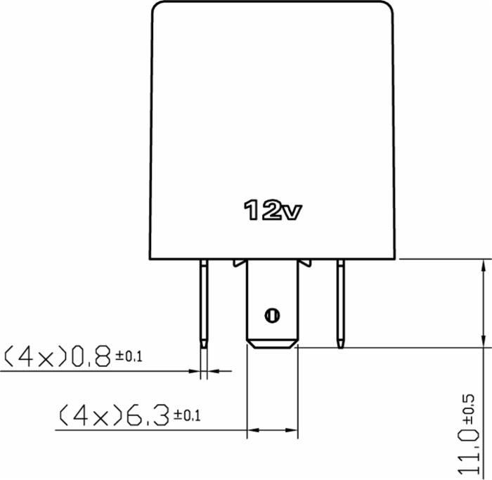 Intermittenza 4 poli 12V per fanali LED ed alogeni - Ama
