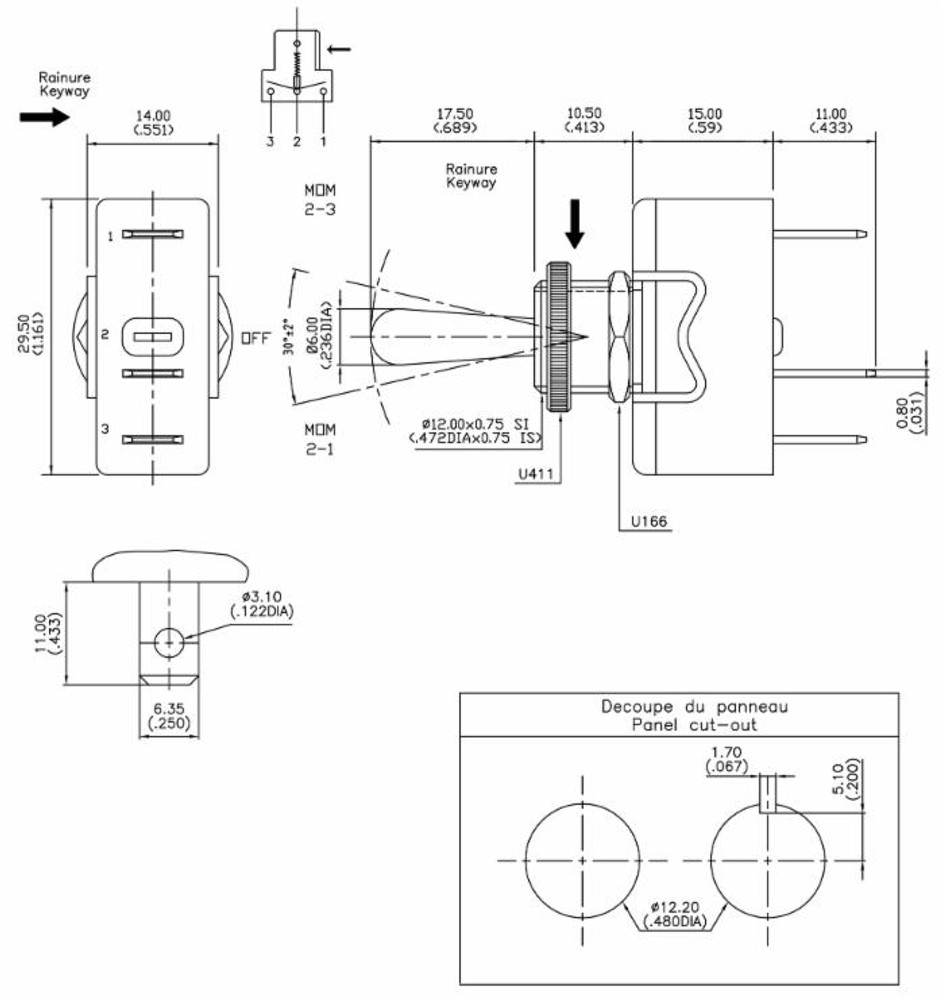 Interruttore a levetta unipolare ON-OFF - Ama Interruttore a levetta unipolare ON-OFF - Ama
