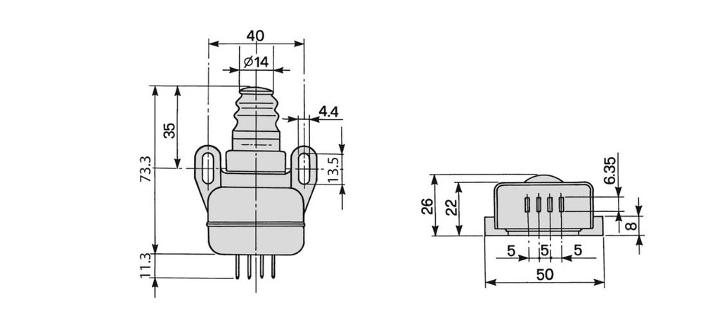 Deviatore per indicatori d'arresto Cobo Scatto rapido 12-24 V - Cobo