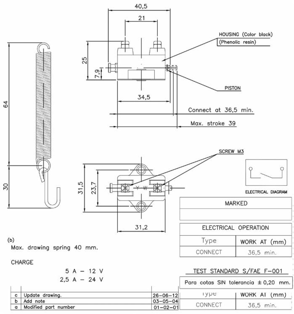 Interruttore luci stop adattabile a riferimenti originali Fiat 5121786 e 5152966 - Ama
