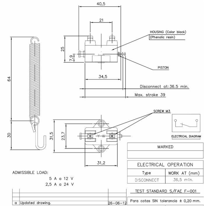 Interruttore luci stop adattabile a riferimenti originali Fiat 4954118 e 80435783 - Ama