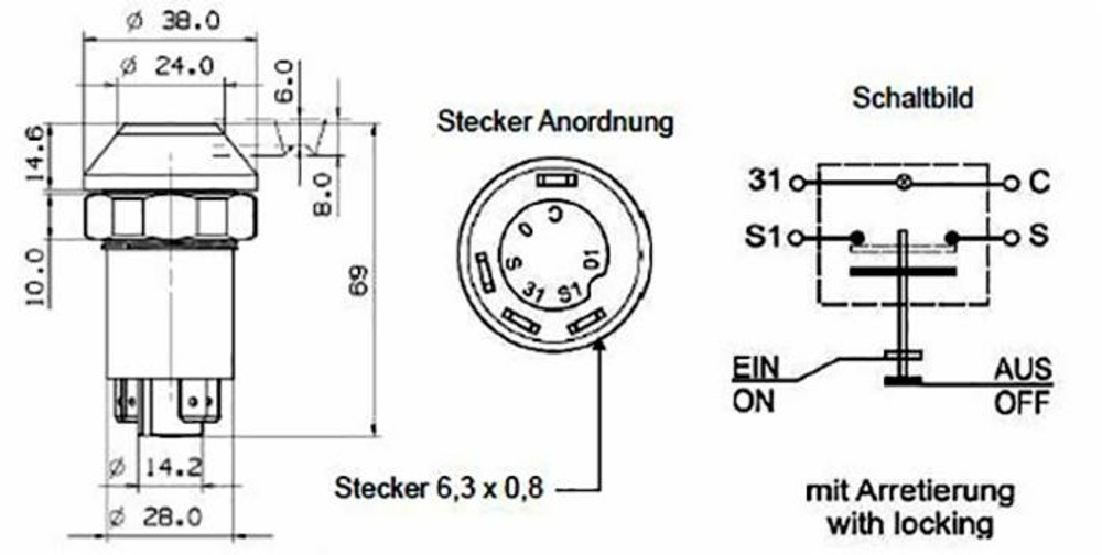 Pulsante Pneutron 12V faro lavoro - Pneutron