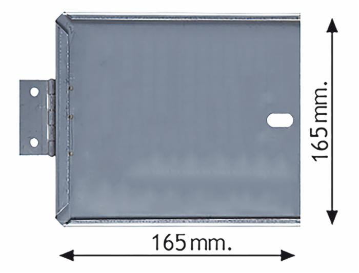 Portatarga con cerniera in acciaio inox 165x165mm - Ama