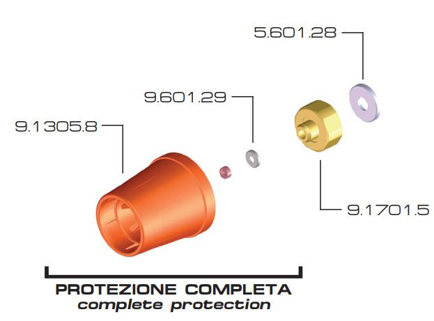 Protezione turbo Ø 12X19mm femmina con Ø ugello 1,2mm - Braglia