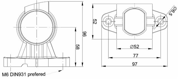 Luce di ingombro dx a LED 12-36V con Luce anteriore - laterale - posteriore - Ama
