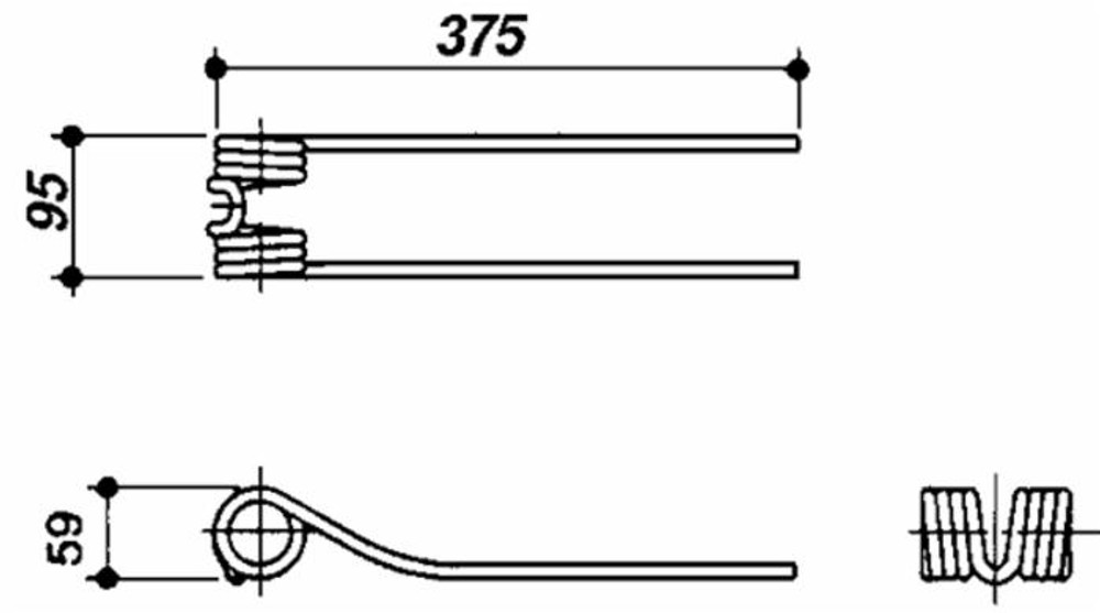 Dente girello adattabile Fahr 1,1043,030,107,00 e 0658,0456 filo 9 - Ama