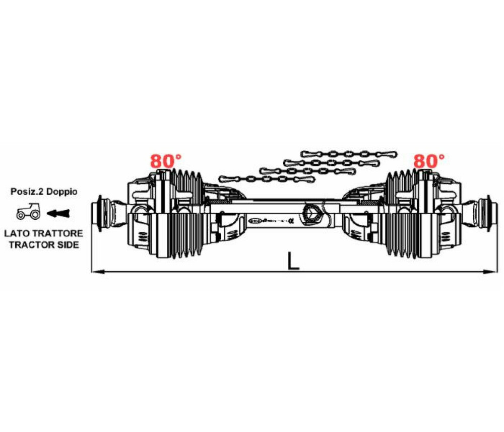 Cardano omocinetico doppio 6x800 Quality line - Ama Cardan