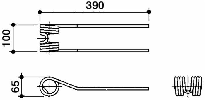 Dente girello adattabile Slam lunghezza 390 filo 9 - Ama