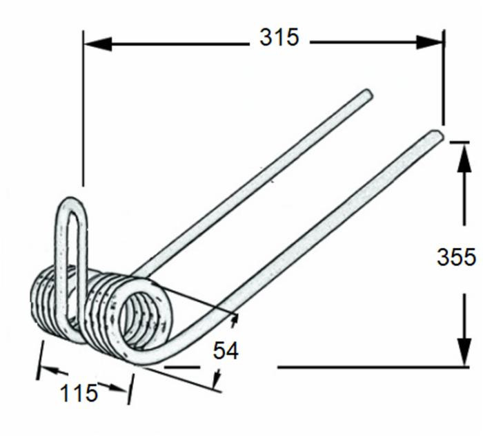 Dente seminatrice anteriore adattabile Gaspardo 16940091 filo 8 - Ama