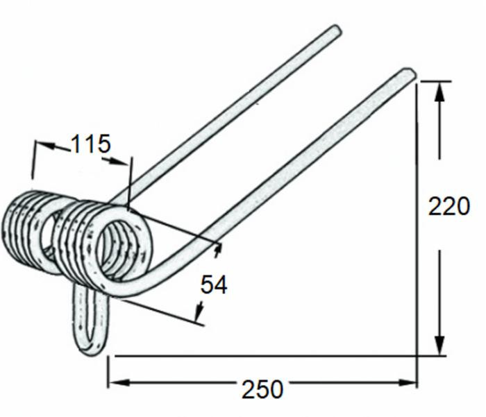 Dente seminatrice posteriore adattabile Gaspardo 18904190 filo 8 - Ama