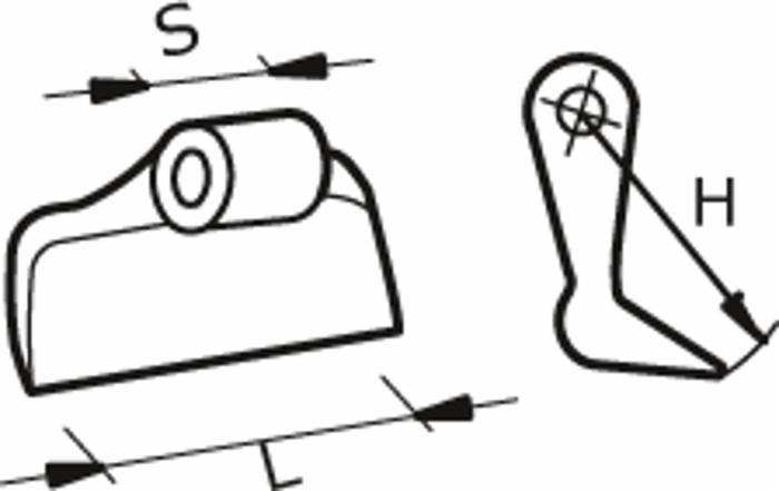 Mazza trincia dentata 100x120mm attacco 42mm e foro 20,5mm - Ama