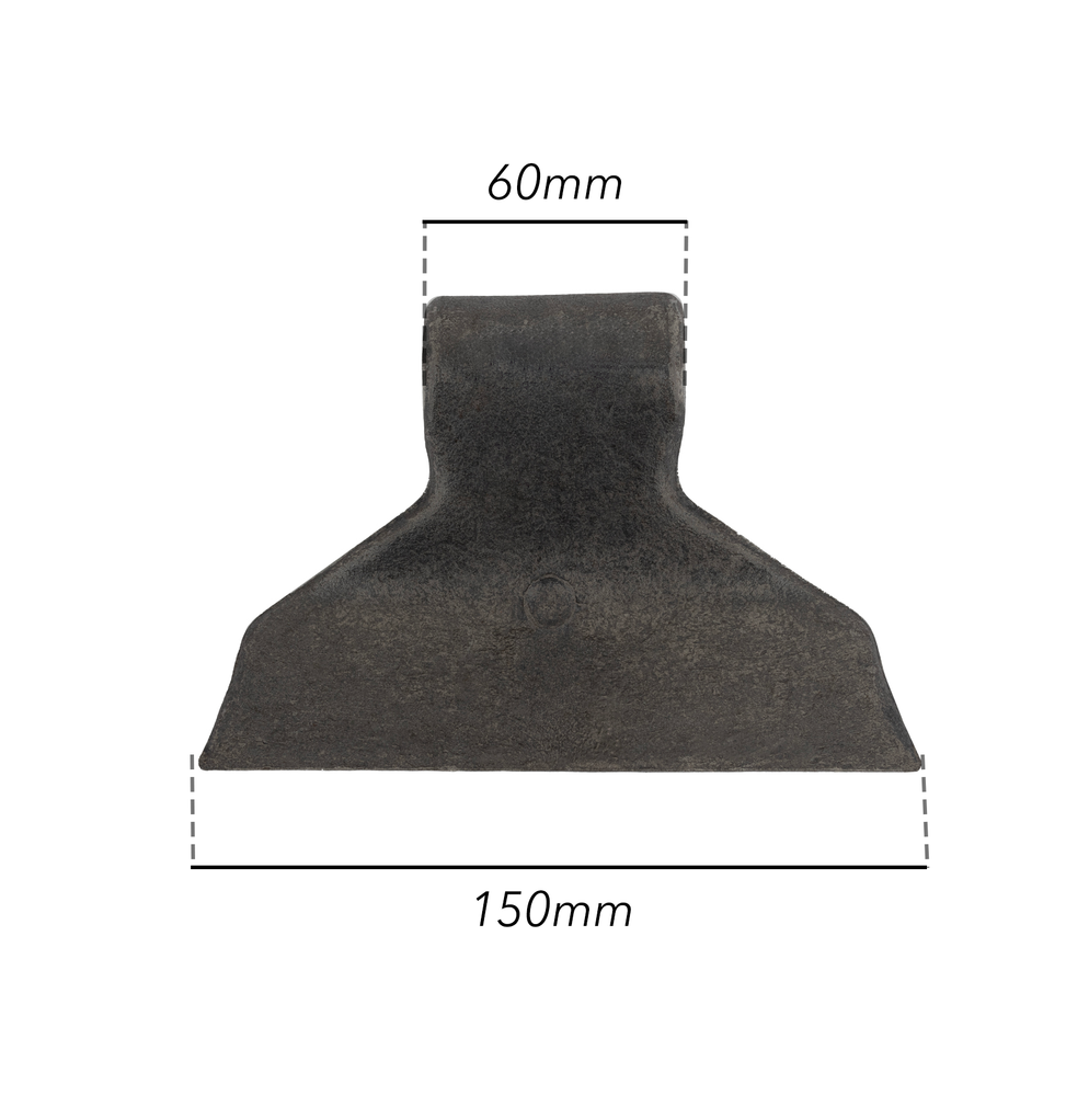 Mazza trincia 150x88mm attacco 60mm e foro 20,5mm - Ama