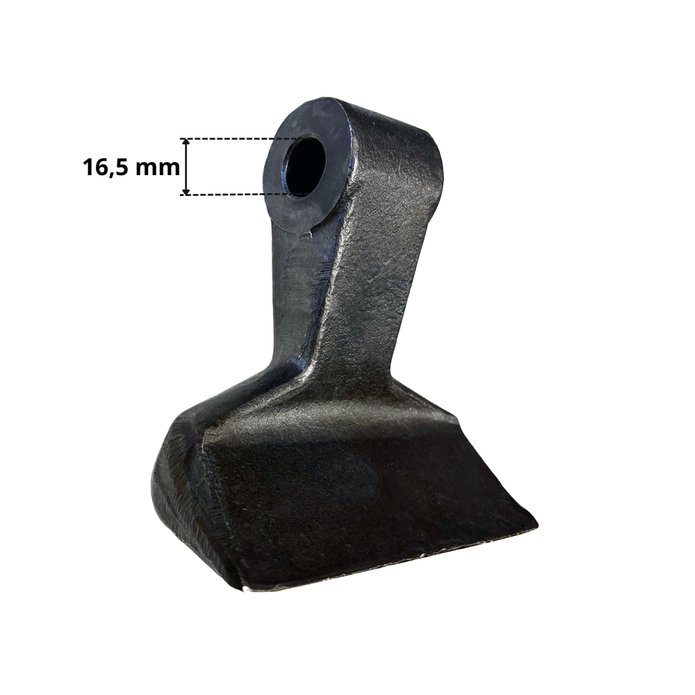 Mazza trincia larghezza 120mm lunghezza 110mm attacco 40mm e foro Ø 16,5mm - Ama