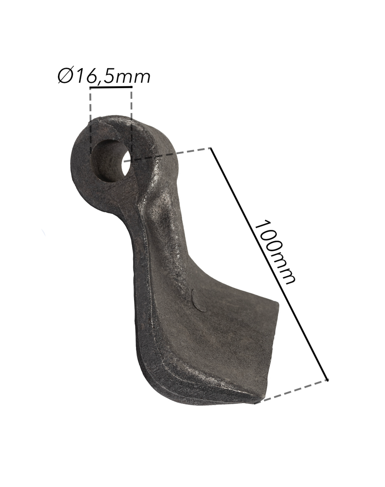 Mazza trincia 137x100mm attacco 40mm e foro 16,5mm - Ama