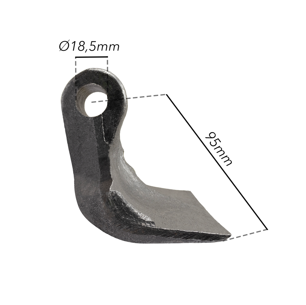 Mazza trincia 137x95mm attacco 40mm e foro 18,5mm - Ama