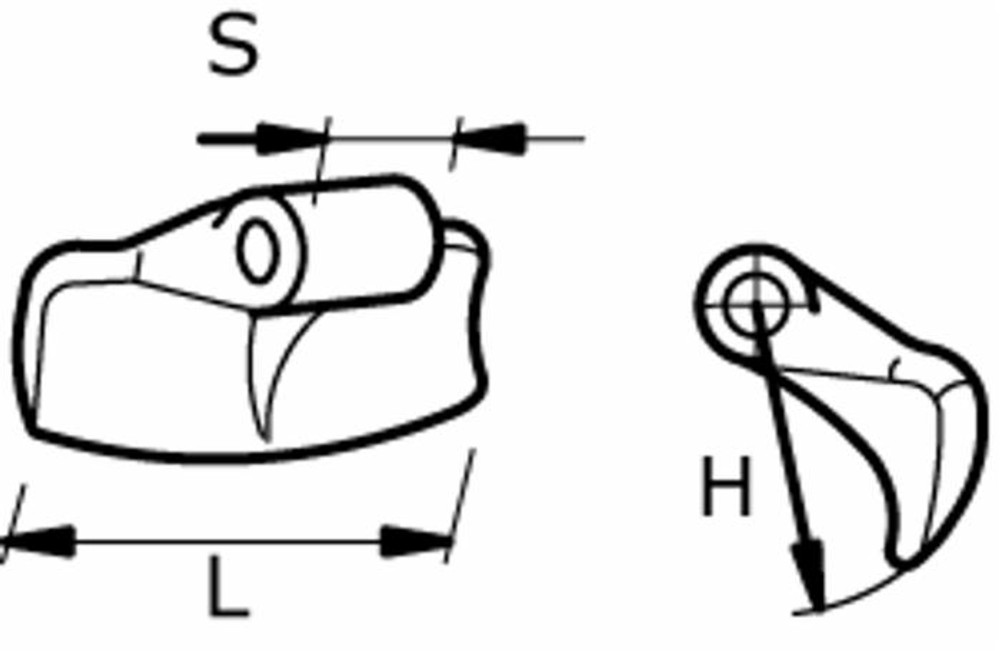 Mazza trincia 137x95mm attacco 52mm e foro 19,5mm - Ama