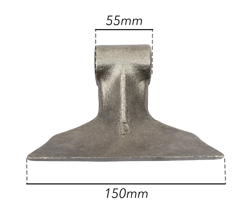 Mazza trincia larghezza 150mm lunghezza 100mm attacco 55mm e foro Ø 20,5mm - Ama